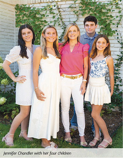 Jennifer Chandler with her four children