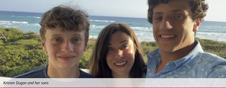 Kristen Dugan and her sons